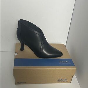Clarks Black Heeled Ankle Boots